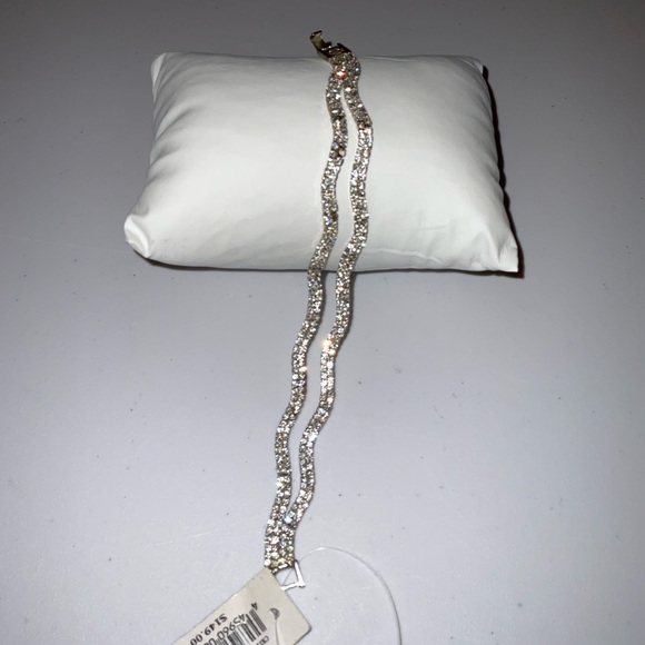 David's Bridal Jewelry Davids Bridal 2 Strand Rhinestone Bracelet